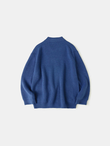 2way Zip-up Cardigan (Blue)