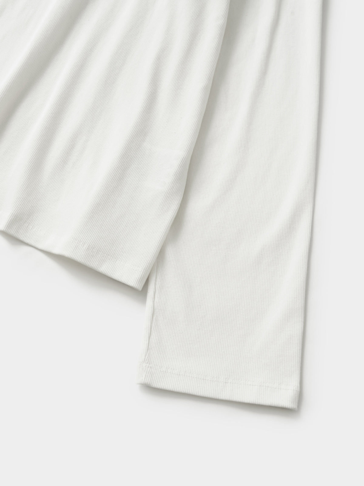 Henley Neck Long Sleeve T-Shirt (White)