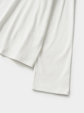 Henley Neck Long Sleeve T-Shirt (White)
