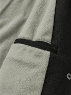 Two-tone Strap Fleece Jacket (Black)