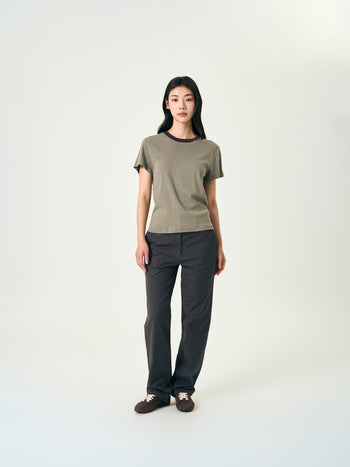 Classic Stripe Tee (Brown)