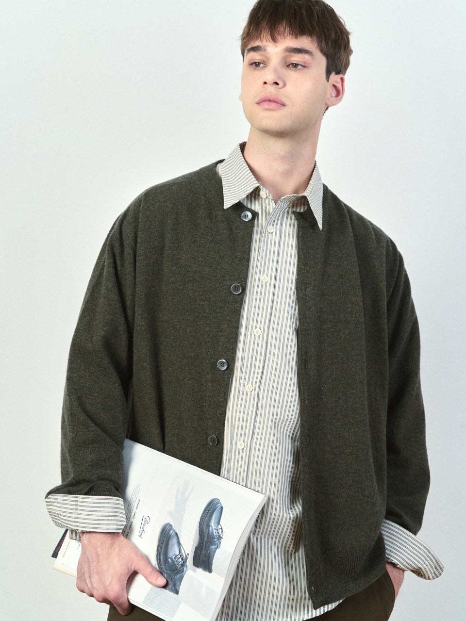 havehad Light WholegarmentsCardigan ブラウン Light Wholegarments Cardigan (Brown) | Havehad