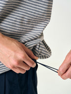 Relaxed Half Stripe String Tee (Stripe White)