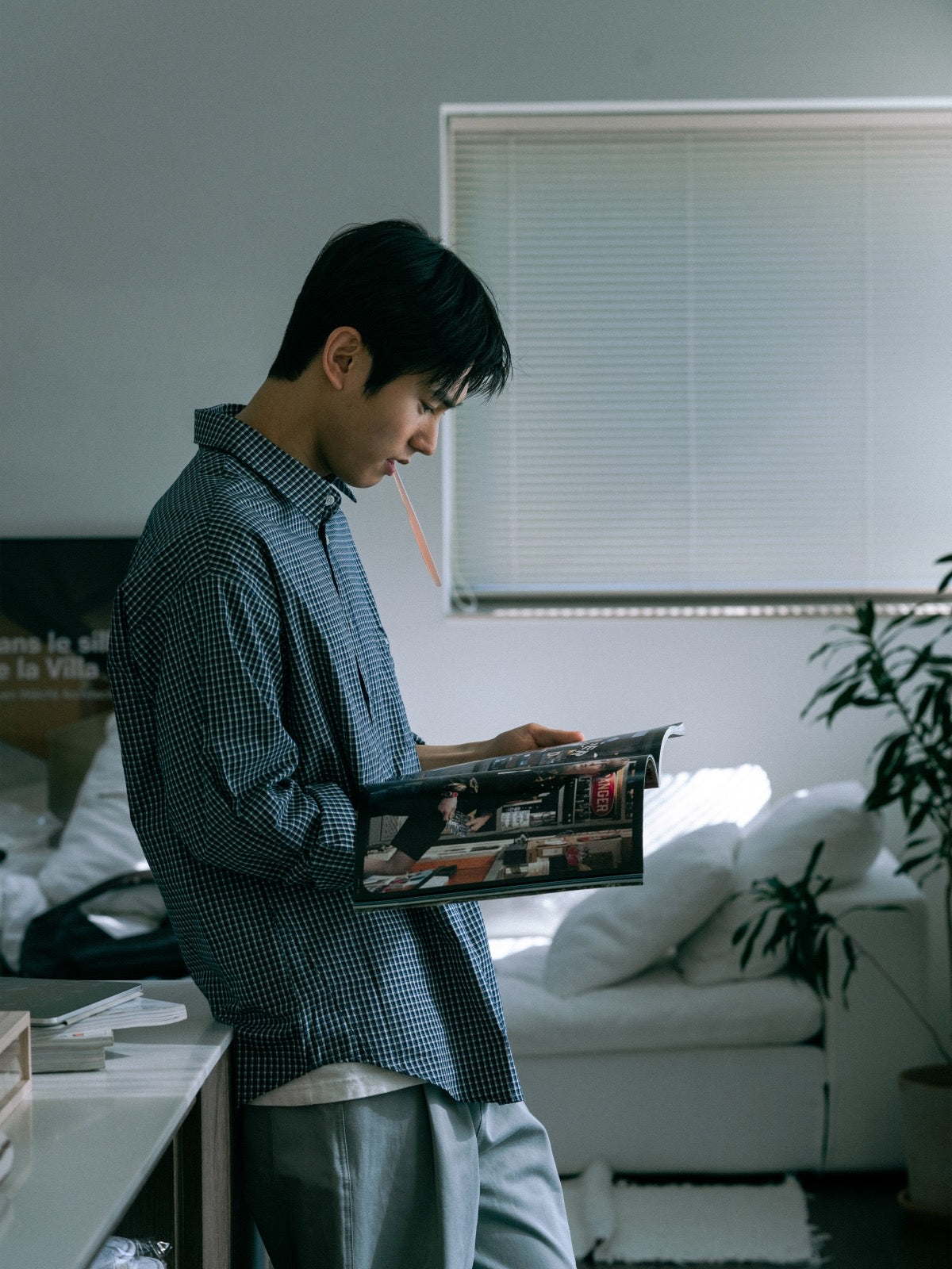 Daily Classic Check Shirts (Check Navy)