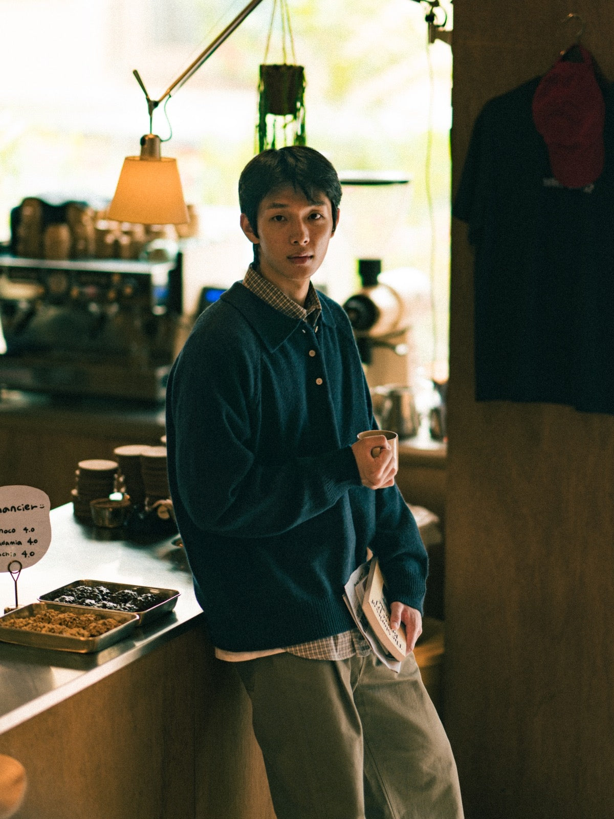 Yak Wool Collar Knit (Navy) | Havehad