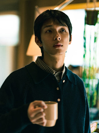 Yak Wool Collar Knit (Navy)