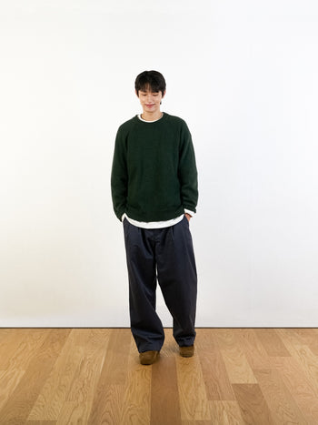 Yak Wool Crewneck Sweater (Deep Green)