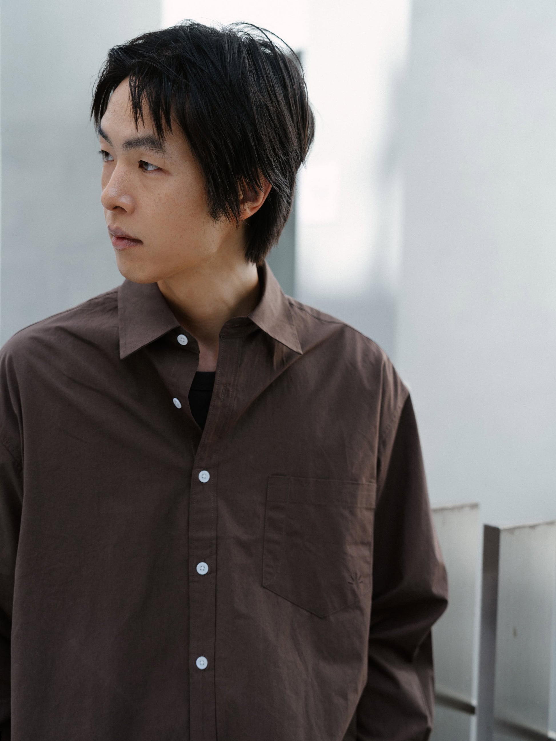 City Worker Pin-tuck Trouser (Ash Brown)