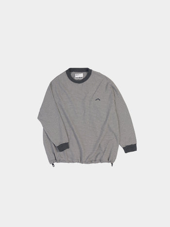 Double Stripe String Tee (Charcoal)