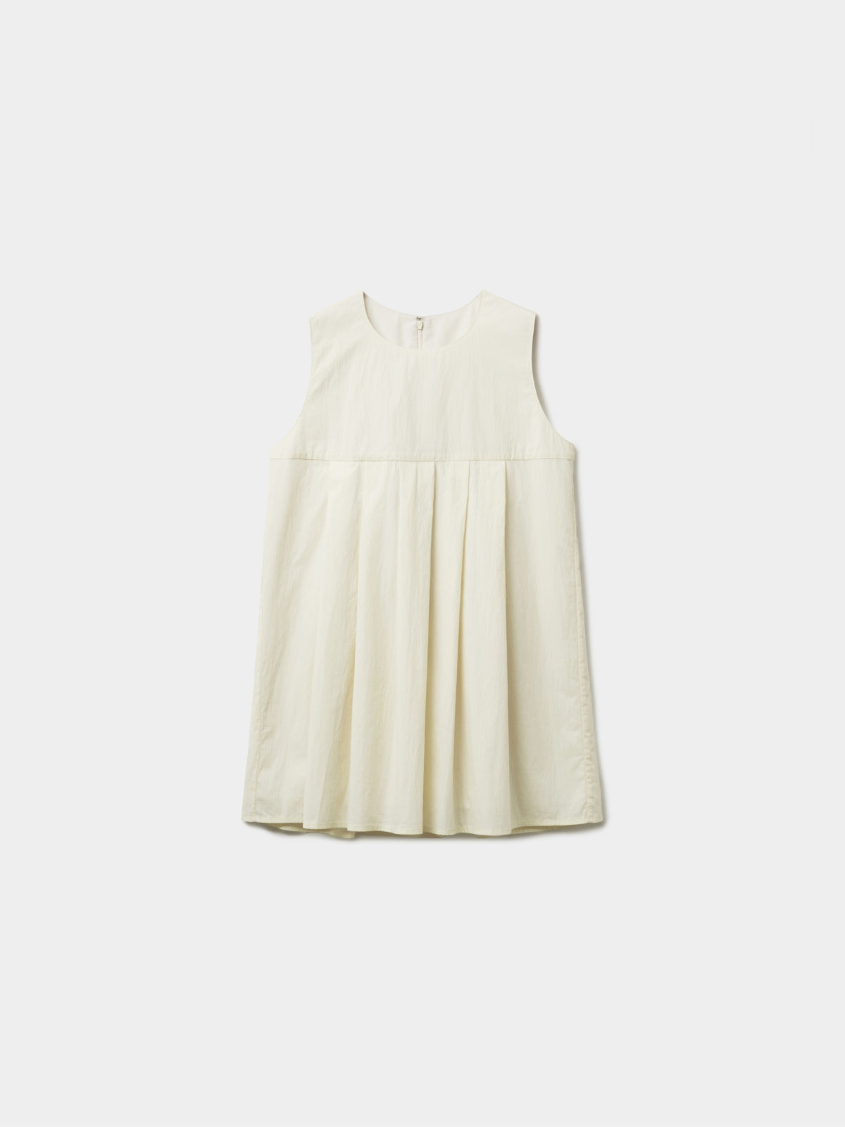 Pleats Sleeveless Top (Ivory)