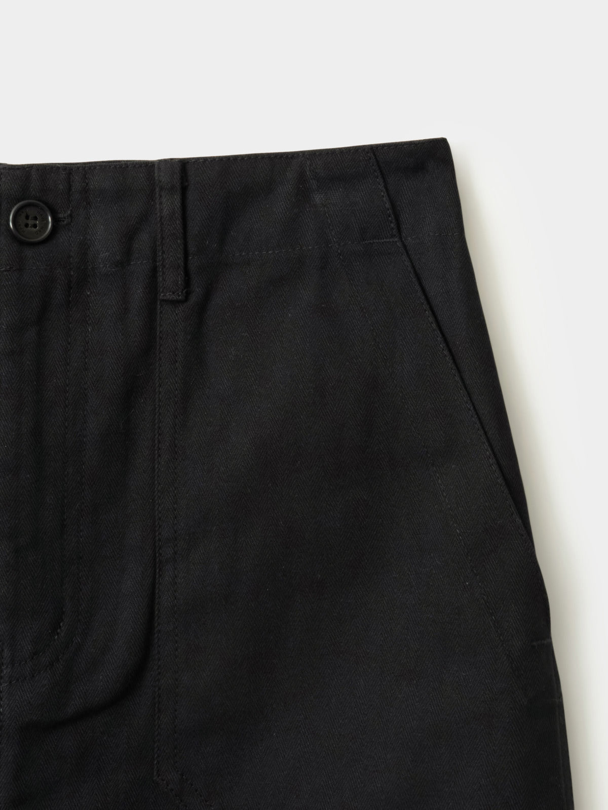 Herringbone Twill Fatigue Skirt (Black)
