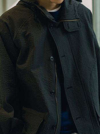 City Commuter Check Wind Jacket (Check Black)