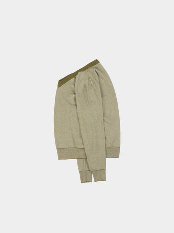 (W)Pin-Stripe V-neck Knit (Olive)