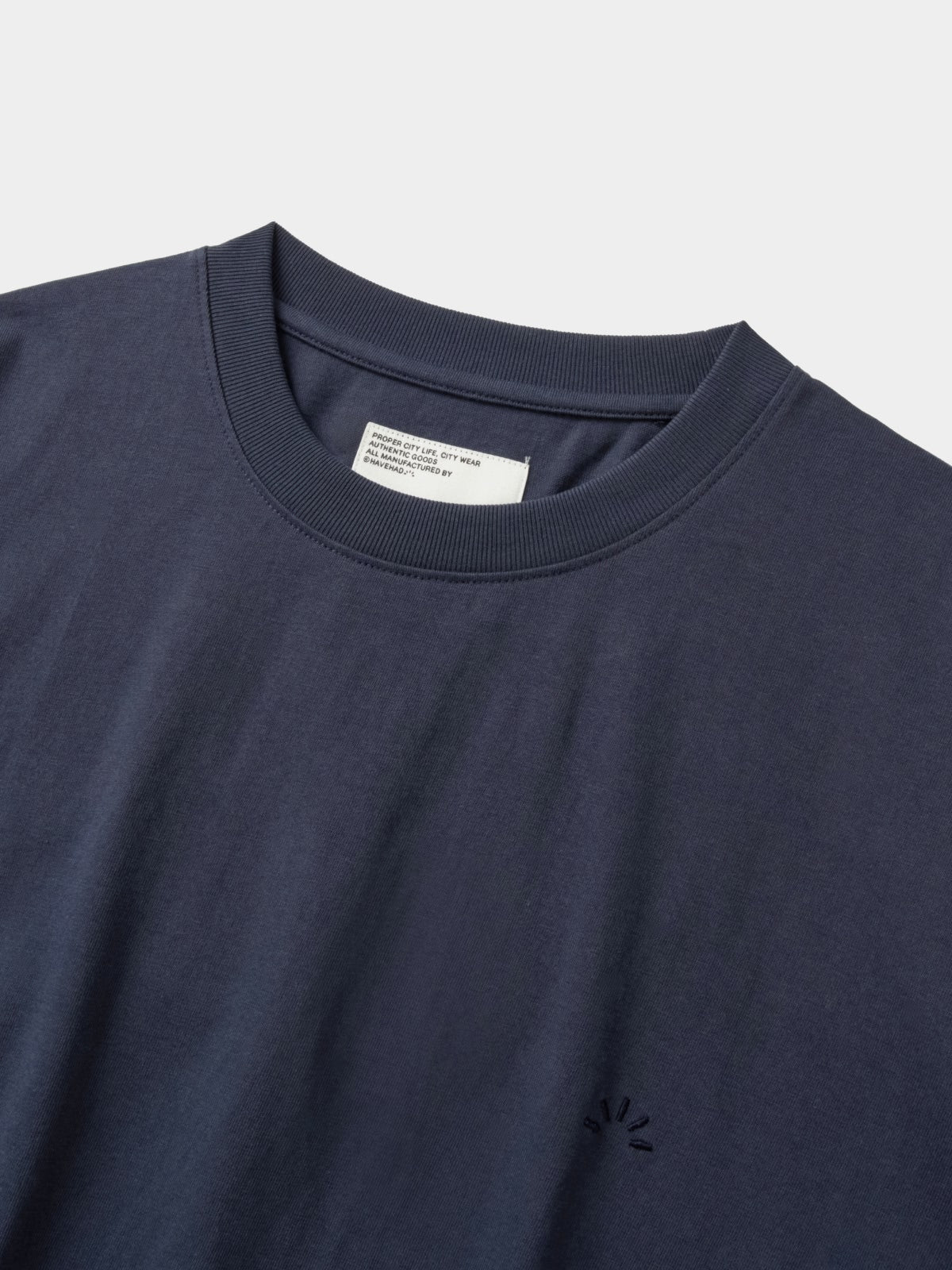 Relaxed Half String Tee (Navy)