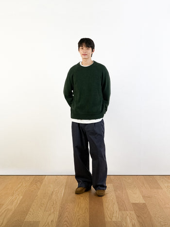 Yak Wool Crewneck Sweater (Deep Green)