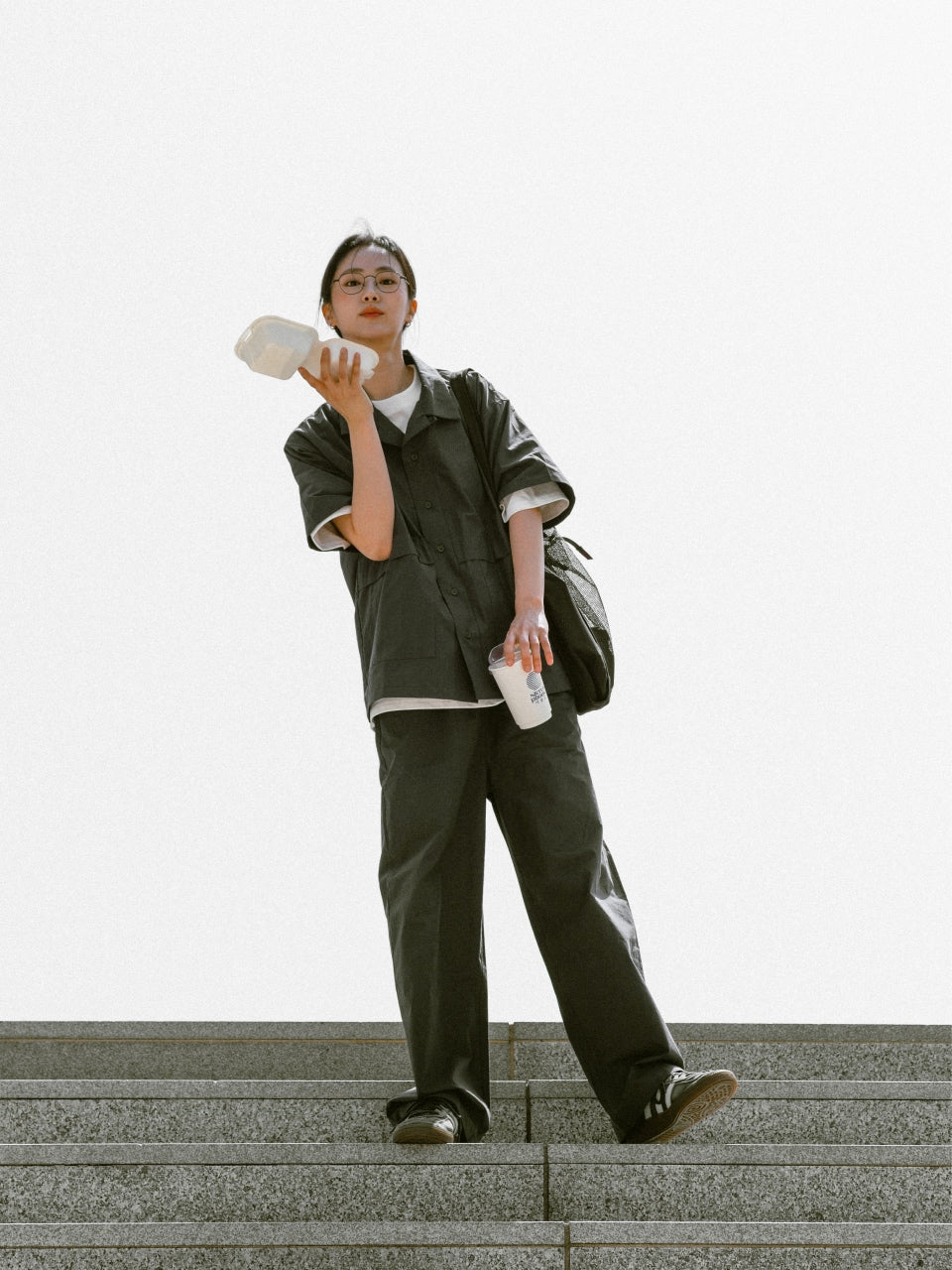 City Summer Light Half Shirts (Charcoal)