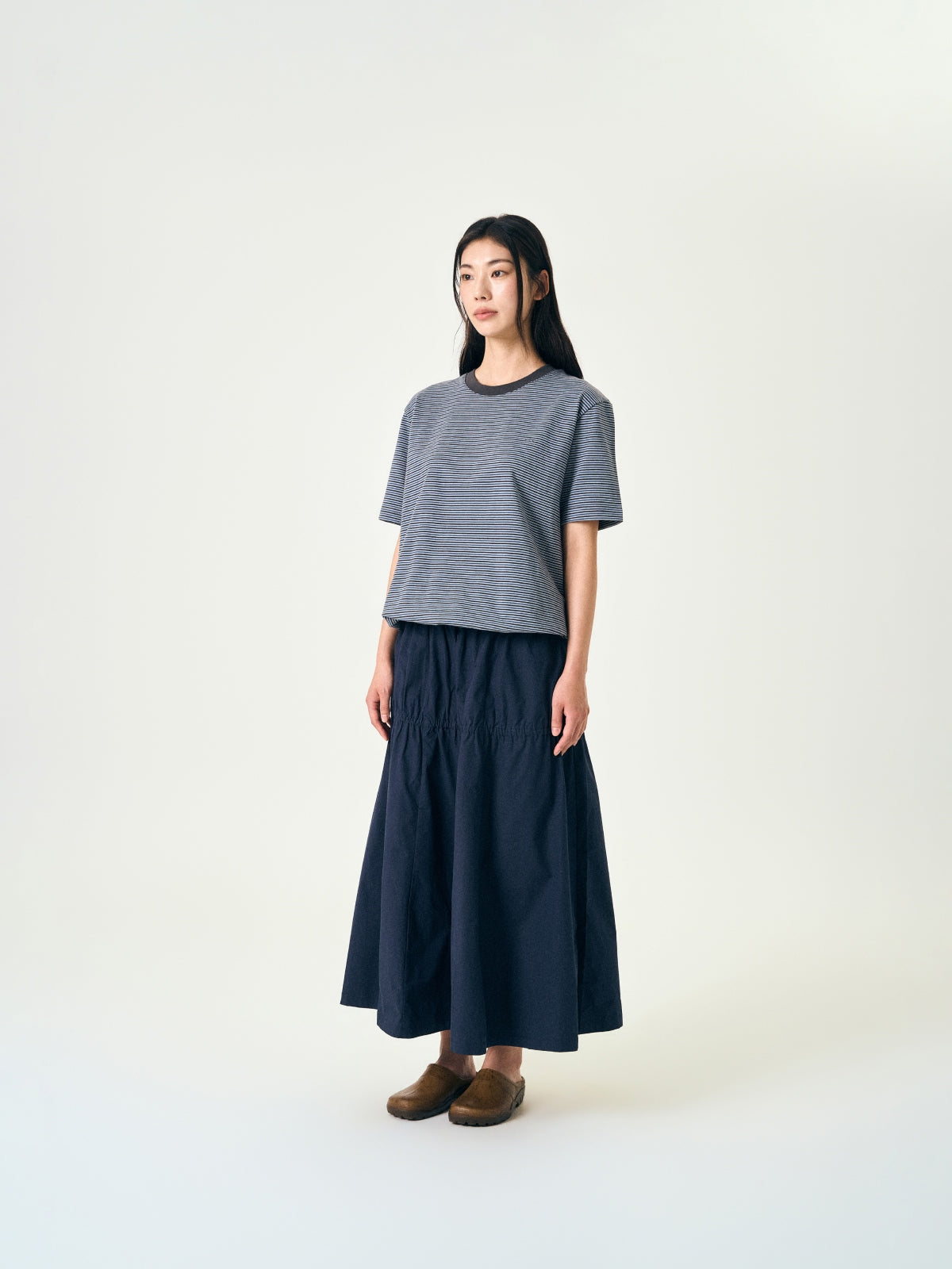 Relaxed Half Stripe String Tee (Stripe Navy)