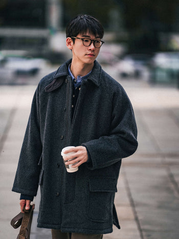 City Wool Half Coat (Charcoal)