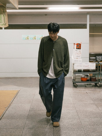 Light Wholegarments Cardigan (Charcoal)