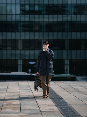 City Wool Half Coat (Navy)