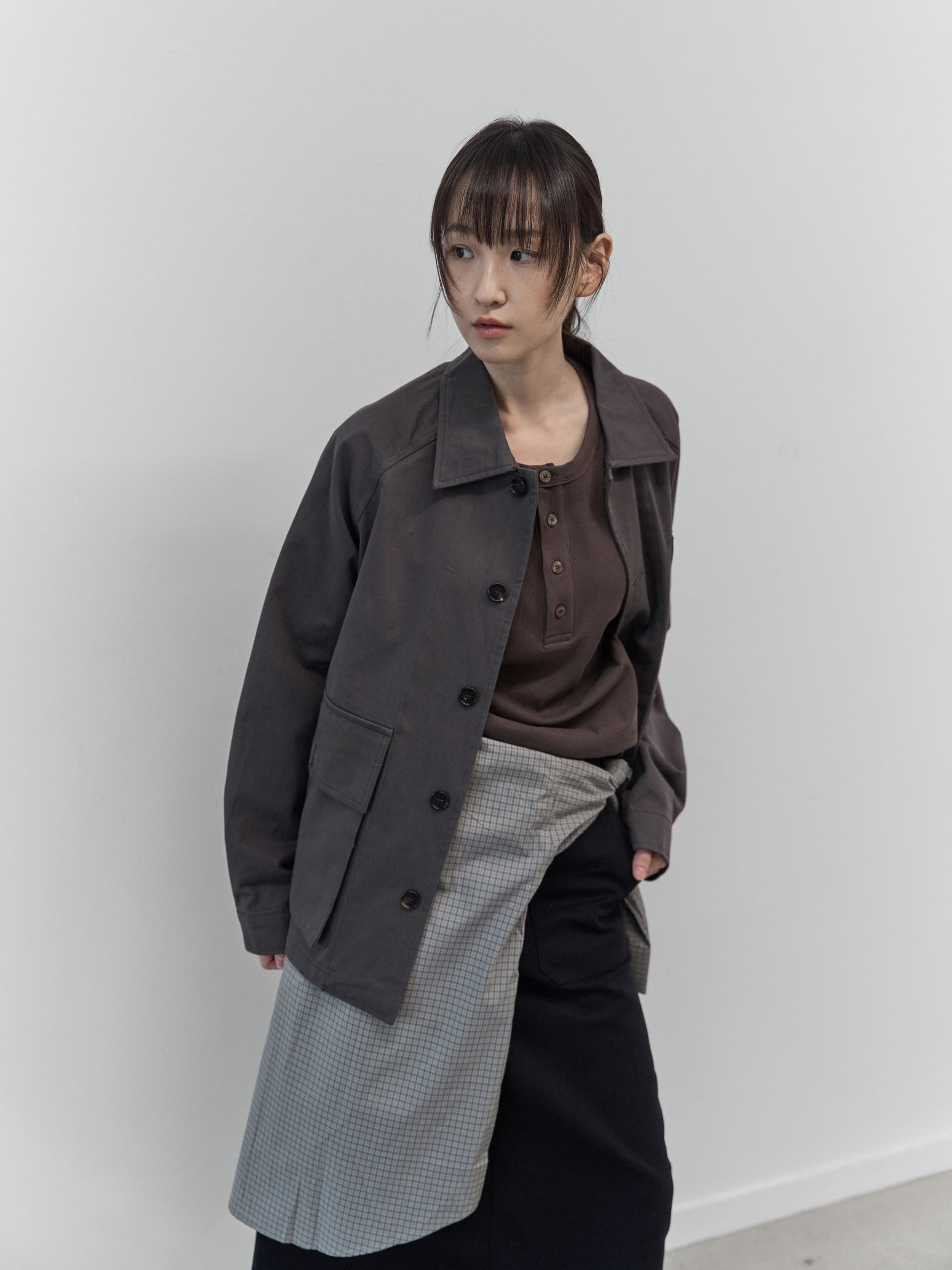 City Worker French Jacket (Ash Brown)
