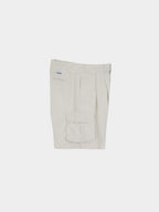 Utility Pin-tuck Cargo Shorts (Ecru)