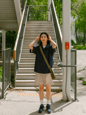 City Summer Light Half Shirts (Navy)