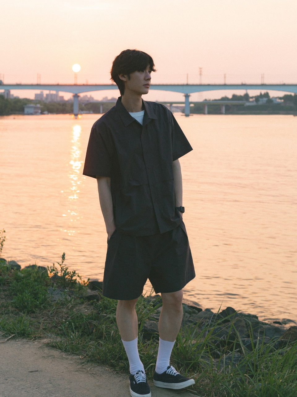 City Summer Light Banding Shorts (Charcoal)