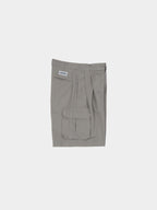 Utility Pin-tuck Cargo Shorts (Light Olive)