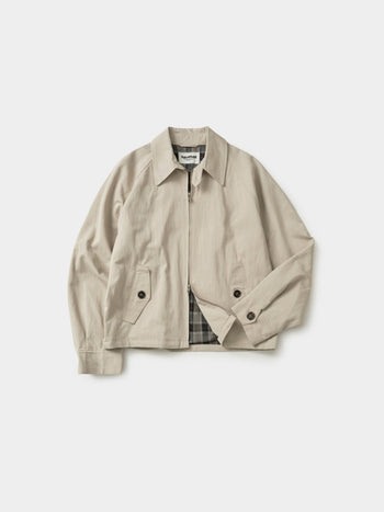 Glen Cotton Drizzler Jacket (Beige)