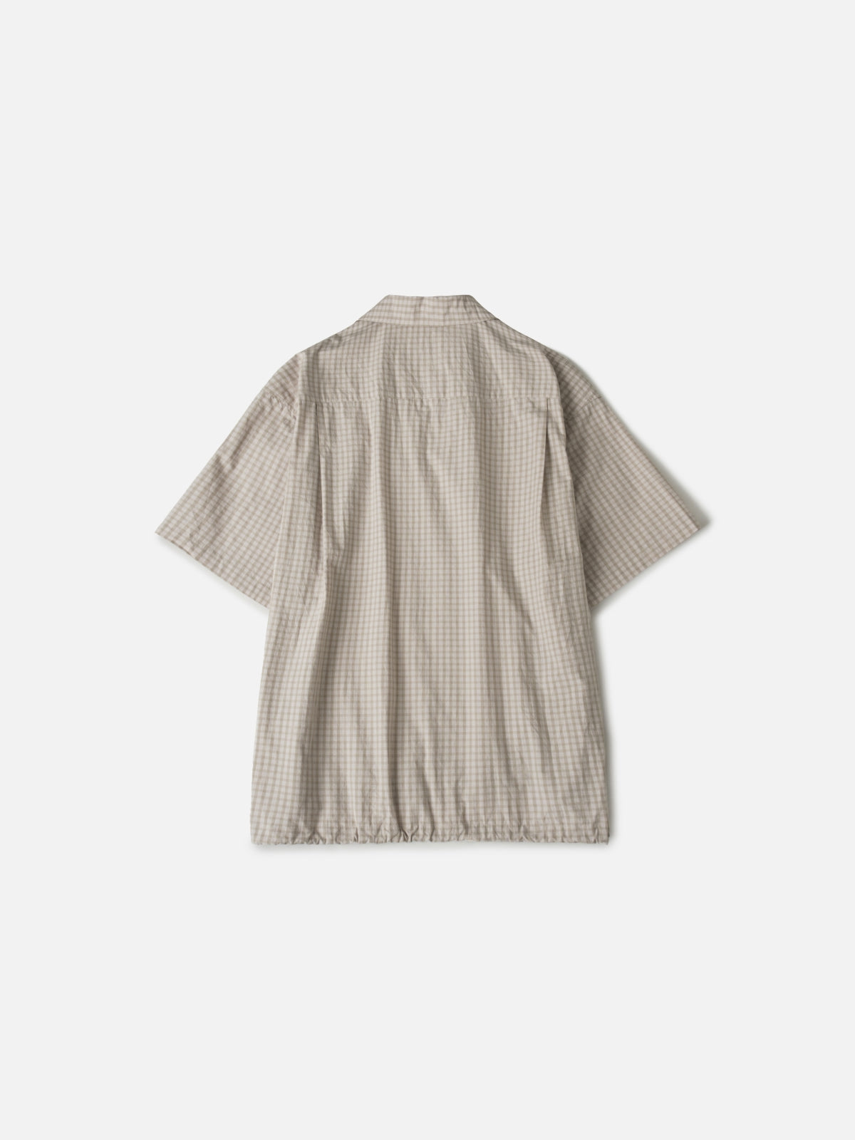 Open Collar Check Shirts (Beige) | Havehad