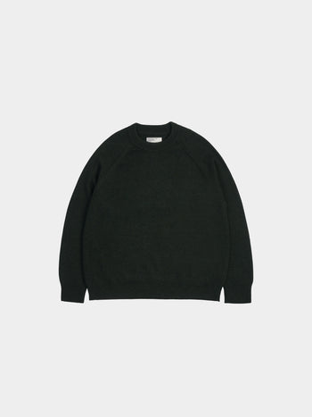 Yak Wool Crewneck Sweater (Deep Green)