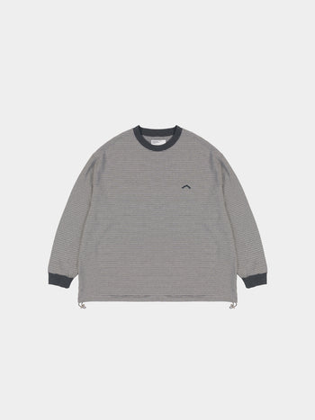 Double Stripe String Tee (Charcoal)