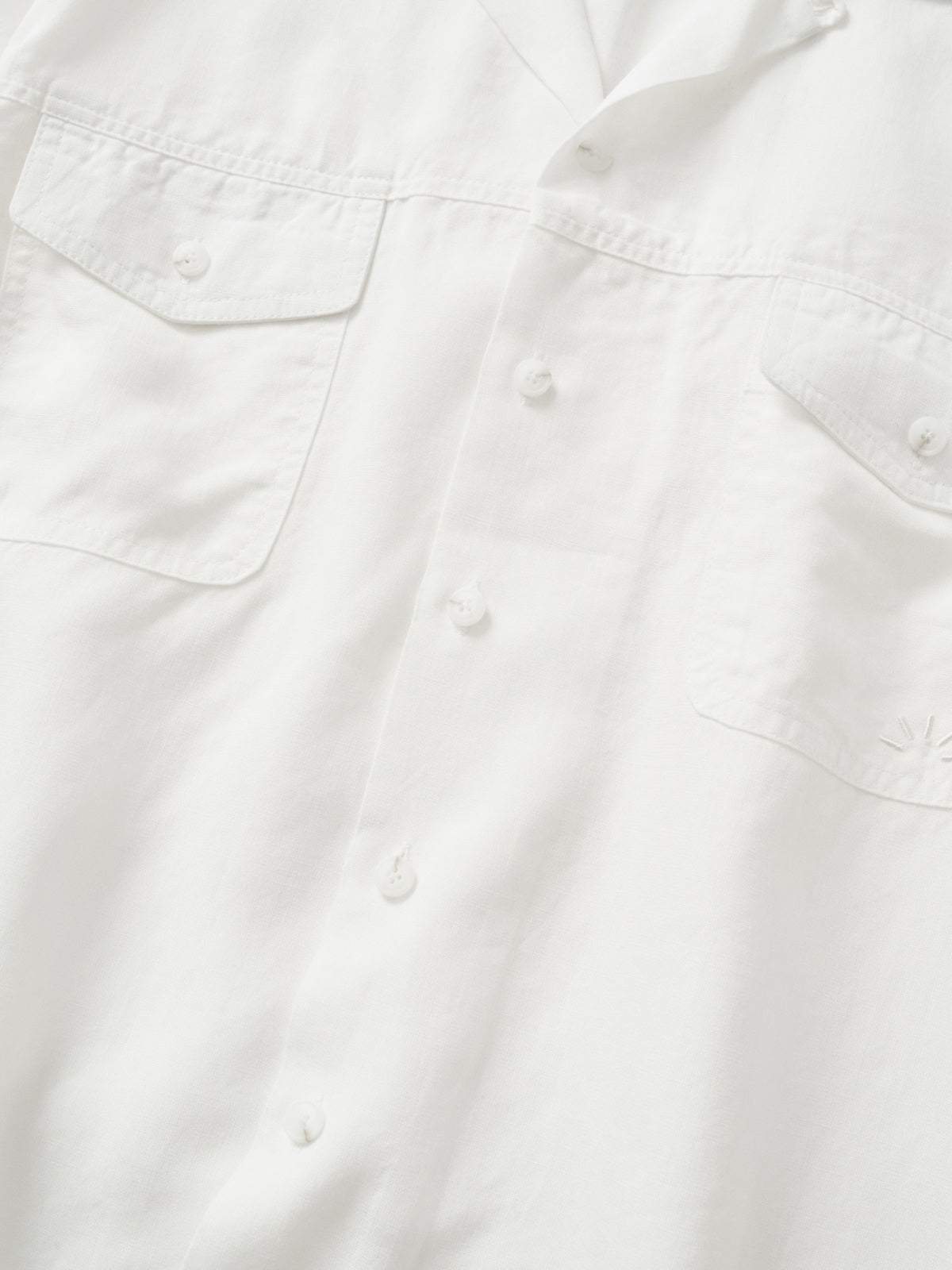 Double Pocket Slub Shirts (White)