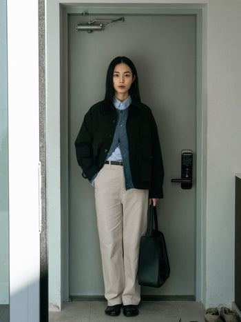 City Worker French Jacket (Blue Gray)