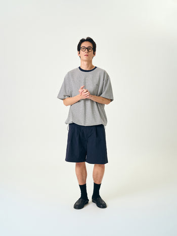 Relaxed Half Stripe String Tee (Stripe White)