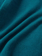 Soft Wool Round Cardigan (Blue Green)