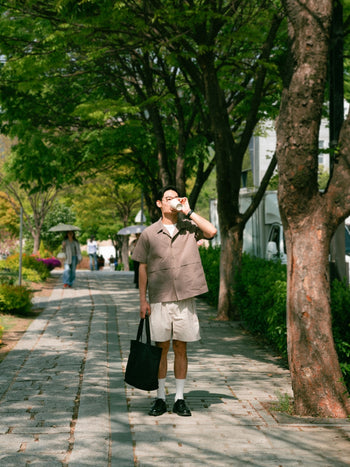 City Summer Light Half Shirts (Brown)