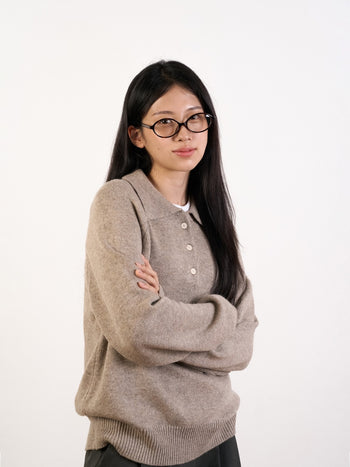 Yak Wool Collar Knit (Charcoal)