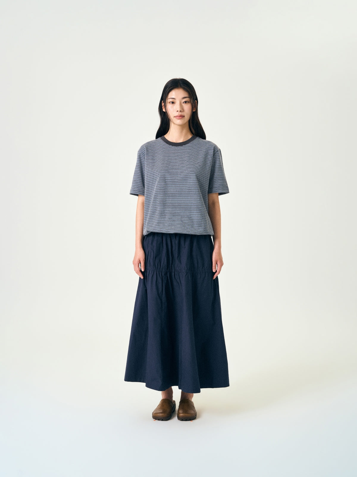 Relaxed Half Stripe String Tee (Stripe Navy)