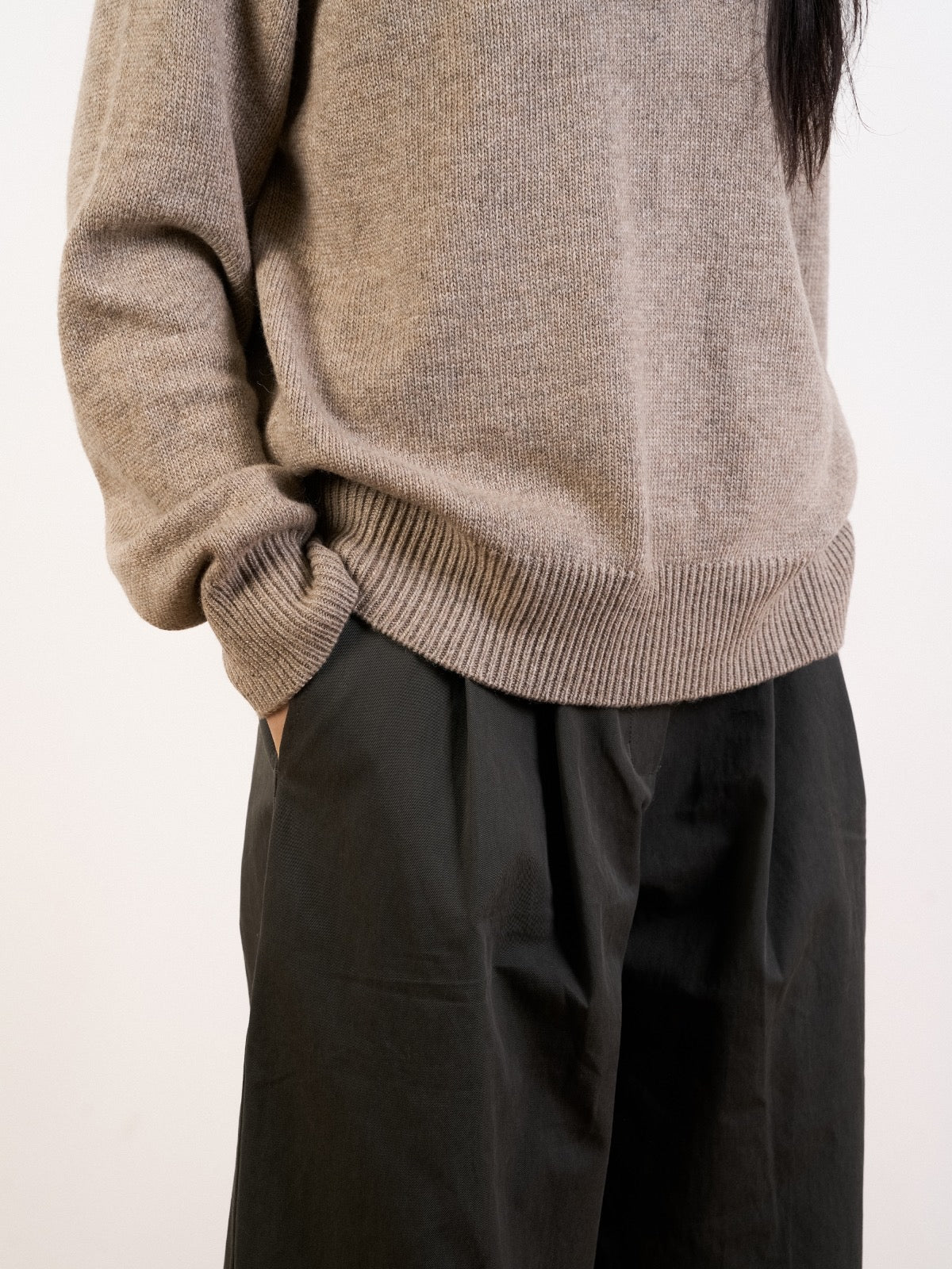 havehad Yak Wool Collar Knit XL チャコールグレー Yak Wool Collar Knit (Navy) | Havehad
