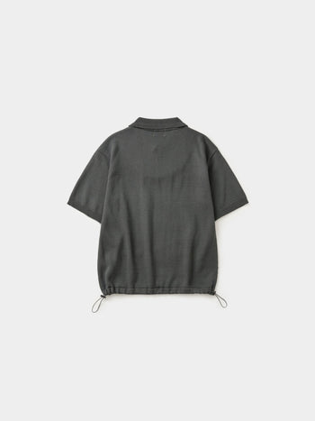 Airy Cotton Collar Knit (Charcoal)