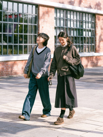 (W)Relaxed Flare Chino Skirt (Black)