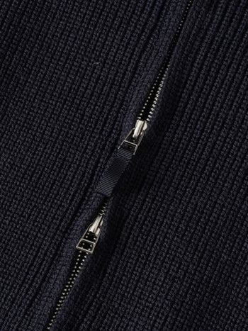 2way Zip-up Cardigan (Navy)