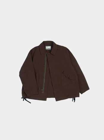 Washed Pocket Utility Jacket (Brown)