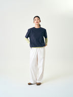 Relaxed Half String Tee (Melange Gray)