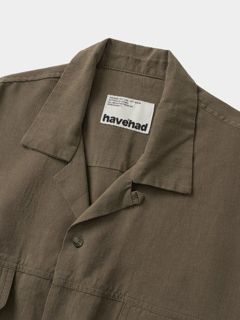 Double Pocket Slub Shirts (Brown)