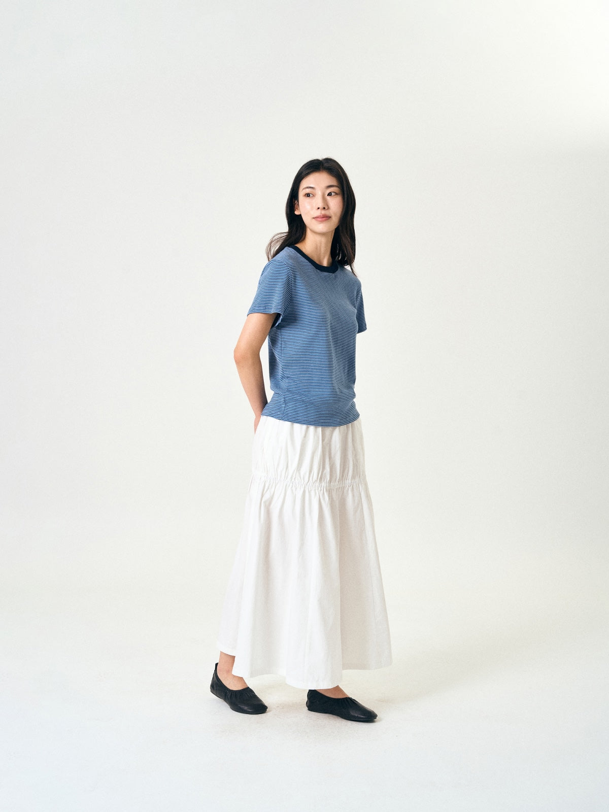 Classic Stripe Tee (Charcoal)