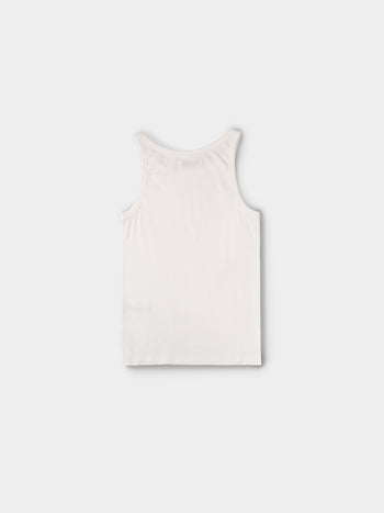 U-neck Sleeveless Top (White)