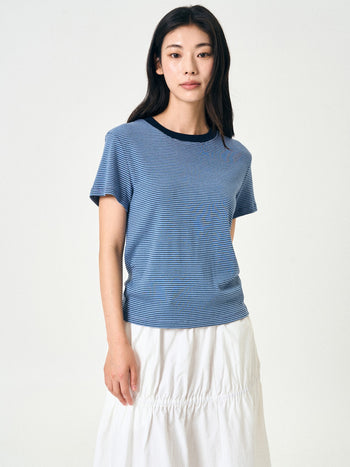 Classic Stripe Tee (Charcoal)